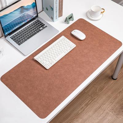 Retro Cowhide Textured Desk Mat, Double-sided, Stain-resistant, Extra-large Mouse Pad, Office Computer Mat, Writing Mat, Desk Mat