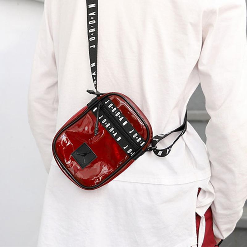 Jordan PVC Cell Phone Pouch, Shoulder Bag, Crossbody Bag Unisex Dark Red Jordan JD2023009GS-001