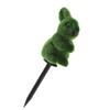 Ostern Grüner Hase Figur mit Gartenstecker Künstliche Grüne Hasenstatue Gartendekoration Ornament für Pflanzgefäß Tischplatte Osterparty Geschenke