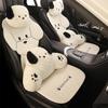 Puppy Cartoon Sunglasses Car Seat Cushion for Kia Models, All-Season Cotton Linen