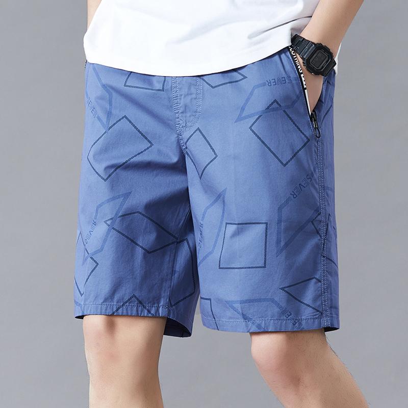 Men's Summer Shorts Cotton Knee Beach Pants Golf Plaid Zipper Pocket Y2K Swim Beach Relaxed Fit Jogger Shorts