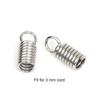 50 Stück Seile Schnur Quetsch-Endkappen Schnallen-Spitzen 2mm 3mm 4mm Halsketten Armband Verbinder Verschluss