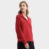 Fila CNY Fashion Simple Basic Sweet Cute Versatile Casual Comfortable Loose Knit Half-Zip Blush Sweater Women Sweater Red F11W619404FPK