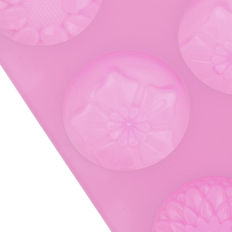 Silikonowa forma 3D z 6 wgłębieniami, 3 różne kształty kwiatów, do DIY, Fondant, Ciasta, Wyrabiania Mydła, Świec, Ciasta, Czekolady, Forma do Pieczenia