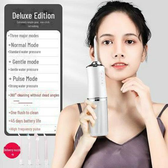 "Portable Rechargeable Water Flosser for Home Oral Care"