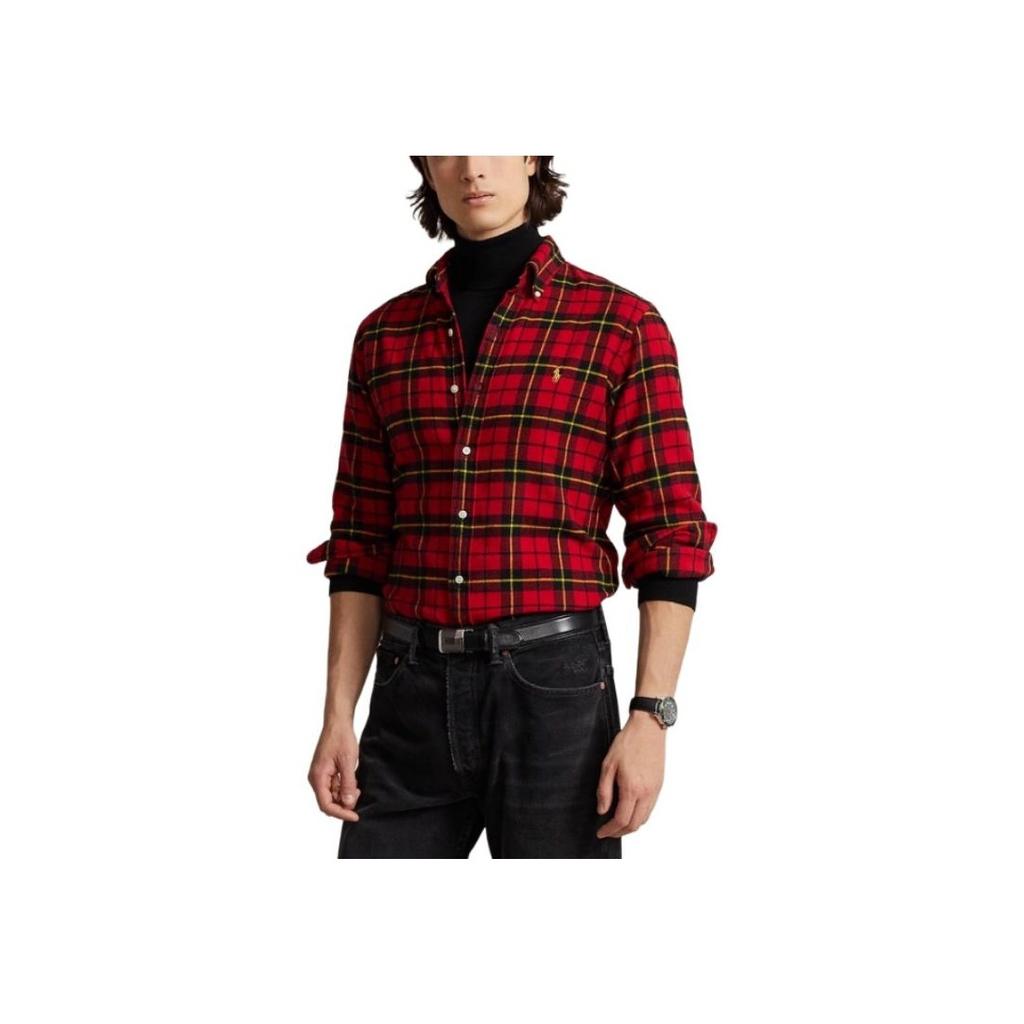 Polo Ralph Lauren Ss24 Plaid Single-Breasted Long Sleeve Shirt Men Shirts Red MNPOWOV16823261-600