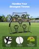1828.8x1828.8mm Football Trainer Throwing Net, Training Throwing Target Practice Net with 5 Target Pockets, Knotless Net Includes Straps and Portable