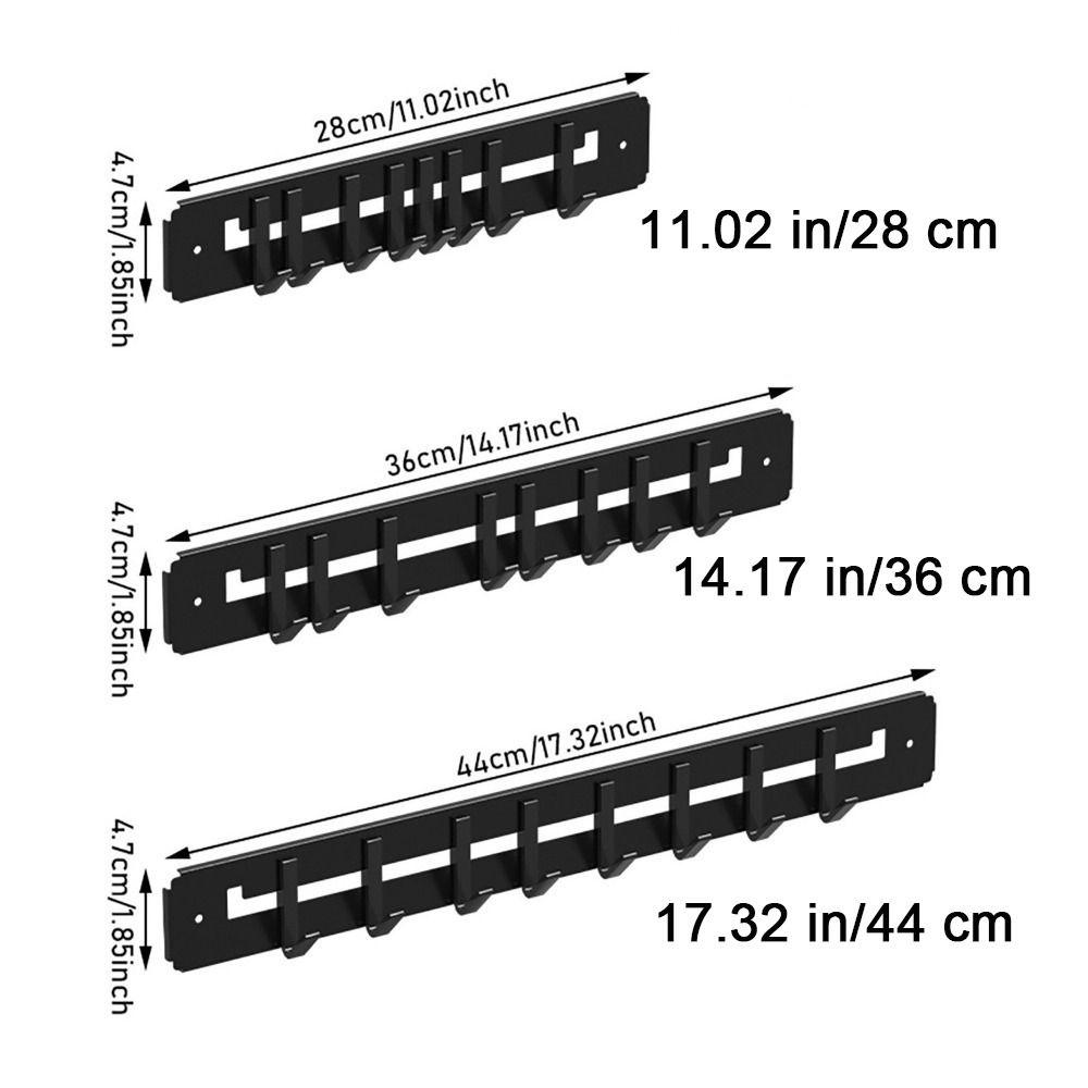 Carbon Steel Utensils Storage Row Hook Large Capacity Sundries Storage Hook  Entrance