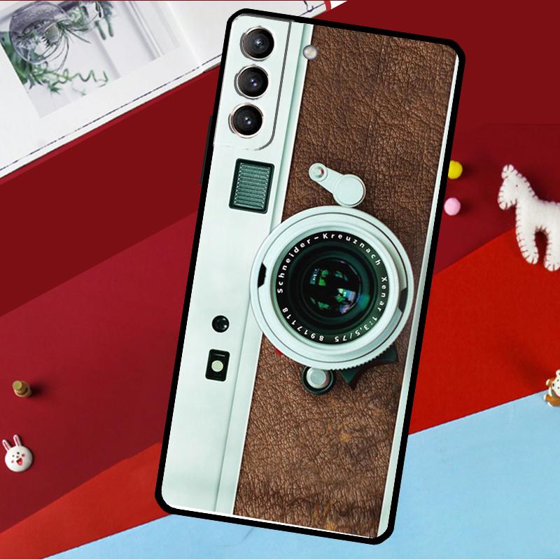 Retro Camera Vintage Funda For Samsung Galaxy S25 Ultra S24 S22 S23 Plus S20 S21 FE S9 S10 S24 FE Phone Case