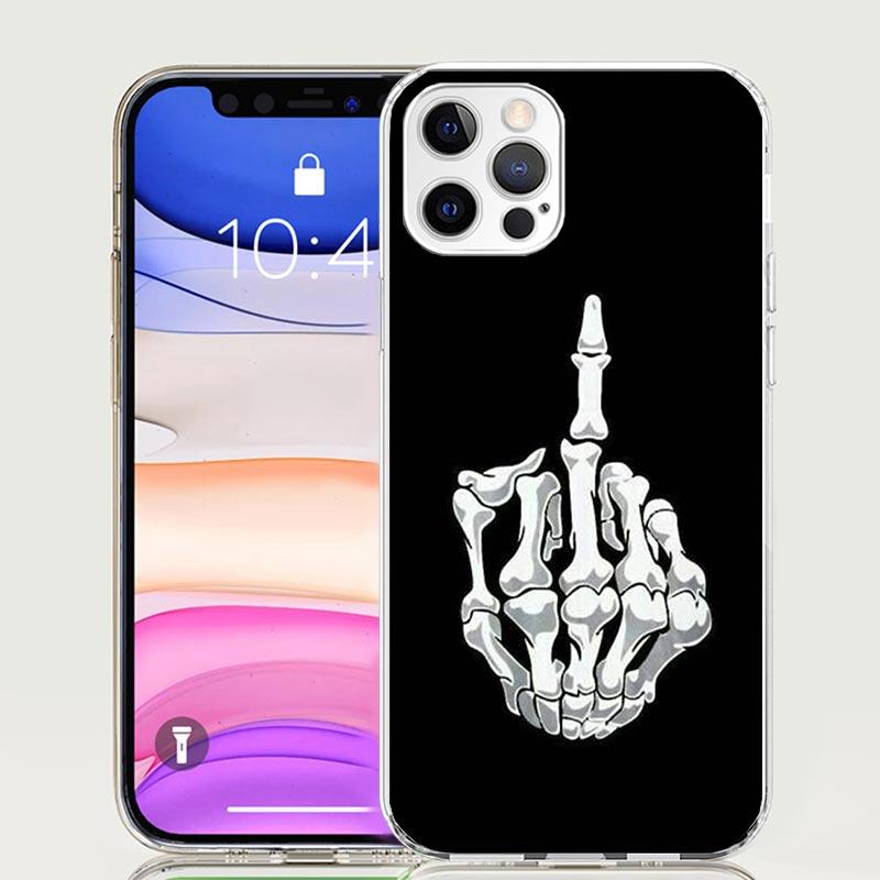 Middle Finger Phone Case for Apple iPhone 17 Air 16 15 Plus 14 + 13 Mini 12 11 Pro Max 7 8 SE 16Max Soft Shell Cover Coque 17 Ai