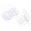 Plastic Jewelry Box 6/10/15/24/28 Compartment Slot Organizer Storage Beads Container  Jewelry Storage Box Rectangle Case