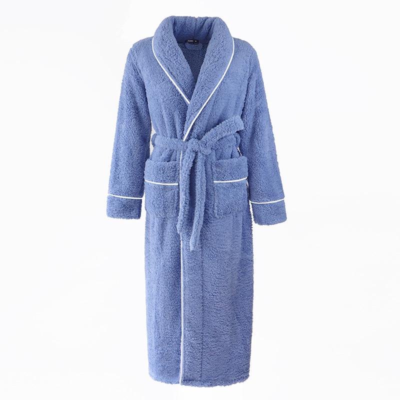 Mens & Womens Luxurious Extra Long Fleece Bathrobe - Thick, Plush, Plus Size Autumn/Winter Pajamas for Couples