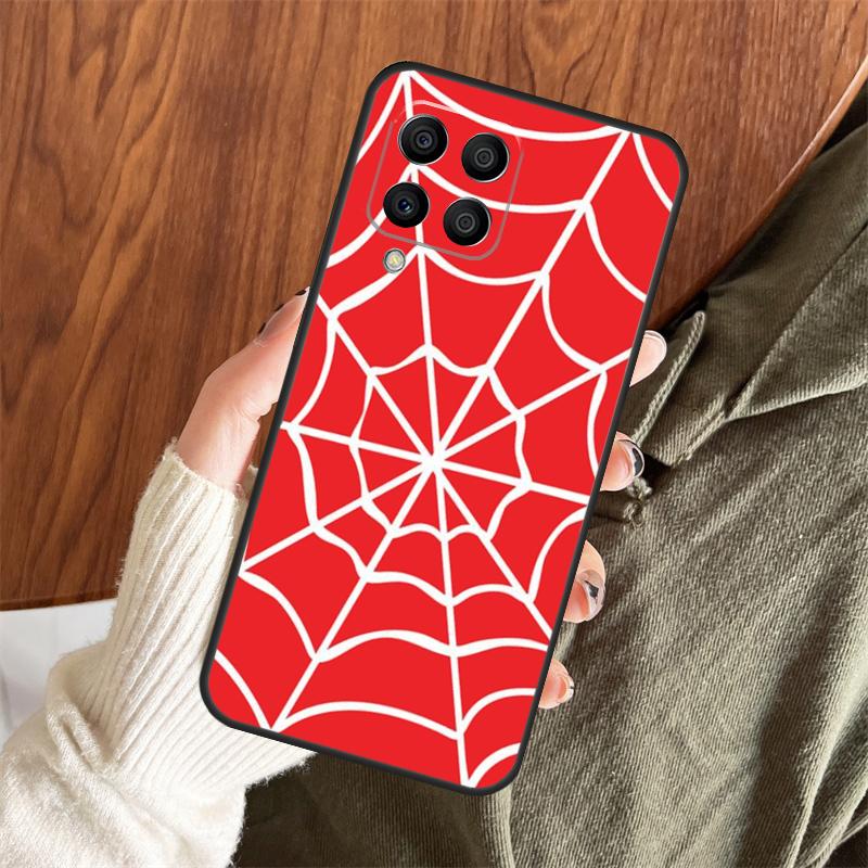 Spider Web Head Mask Case For Samsung Galaxy M06 M16 M36 M56 M33 M15 M55 M31 M13 M12 M14 M53 M32 M52 M35 M34 M54