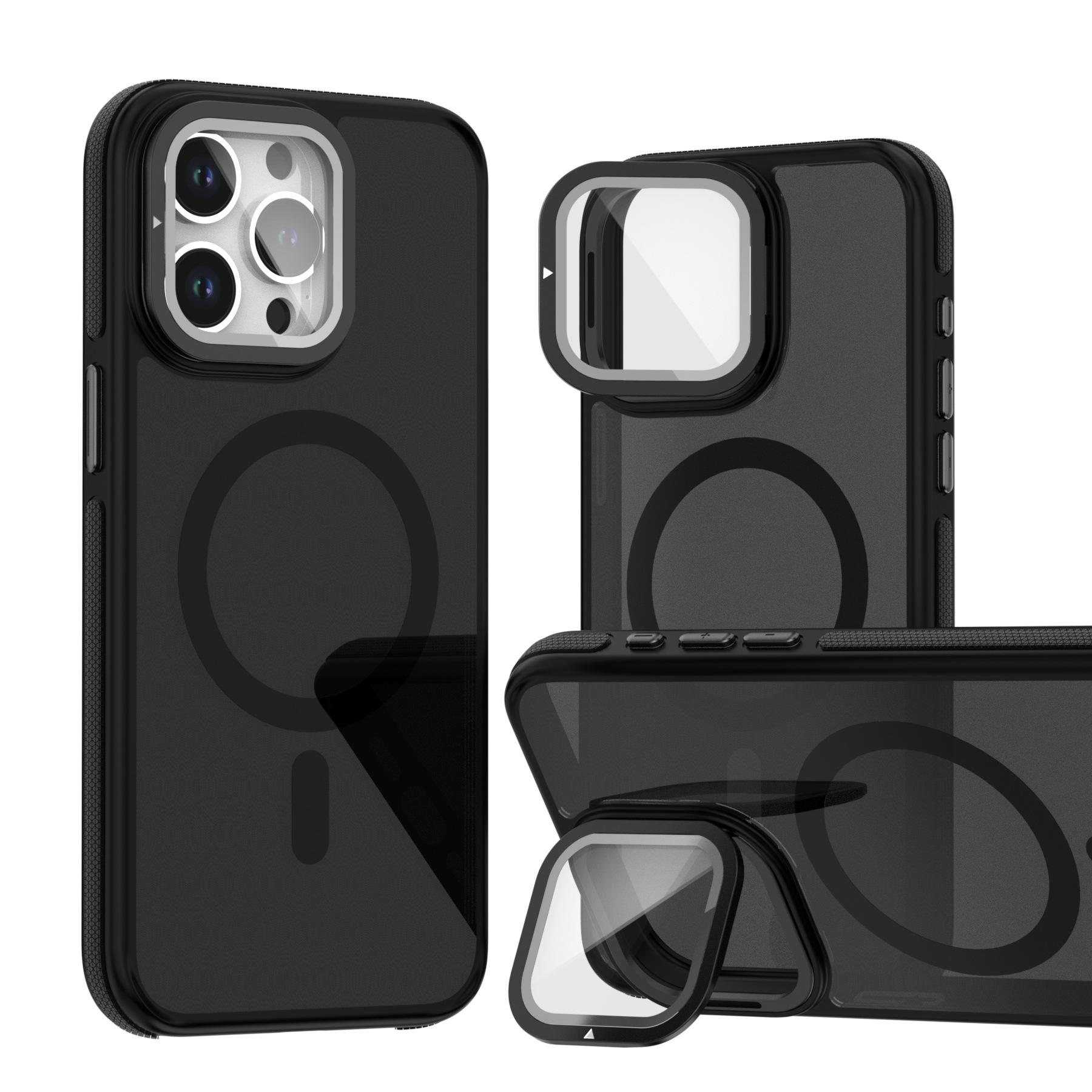 

Suitable for IPhone15Promax, Dual-color Skin-feel Lens Holder, Phone Case, Apple 14 Magnetic Anti-slip Edge Apple 11Promax