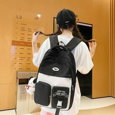 2025 New Casual Backpack Fashion Japanese Large Capacity Trend Bag Girls High School Junior High School Primary School School Bag
