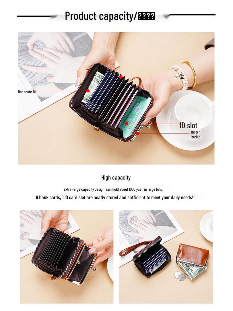 Women's Fashion Multi-Card Wristlet Wallet - Large Capacity Coin Purse