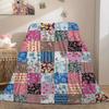 Ultra Soft Floral Patchwork Shawl Blanket Warm Lightweight Suitable Sofas Beds Offices and Travel Is An Ideal Gift Loved Ones