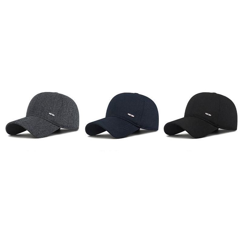 Winter Men Coldproof Ear Protection Baseball Cotton Cap Thick Warm Cap Cycling Middle-Aged Cap
