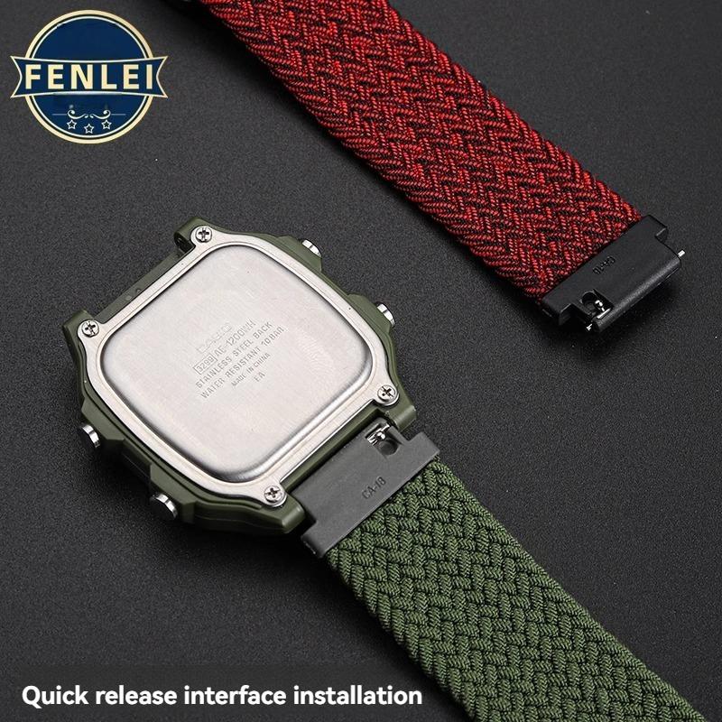 Schnellverschluss Nylon Uhrenarmband für Casio AE1200/1300 WS-1400H/1300/1500 A158 A159 A169 Wasserdichtes Armband Herren Handgelenkband 18mm