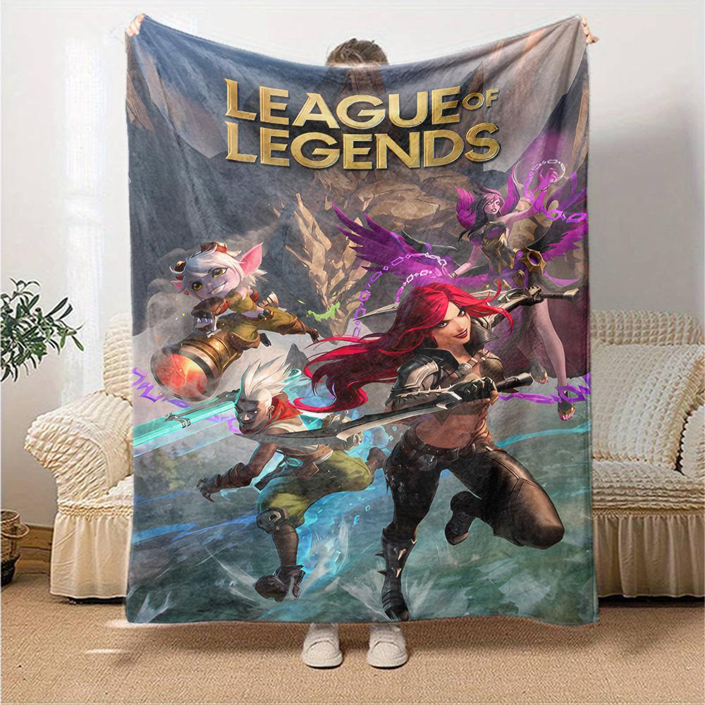1pc Blanket - League of Legends Print Design,Lightweight Blanket for Sofa,Bed- Soft &Warm,Gift for All Seasons