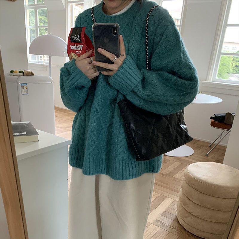 2024 Cozy Cable Knit Sweater: Women's Versatile Autumn & Winter Outerwear, Casual Japanese Style