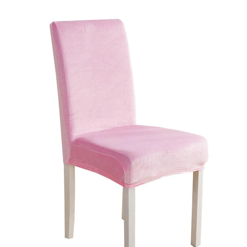 Silver Fox Velvet Chair Cover Elastic Solid Color One-piece Chair Cover Office Hotel Restaurant Household Chair Cover