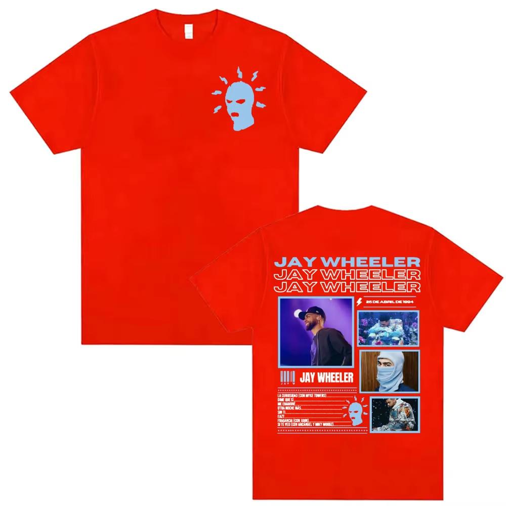 Rapper Jay Wheeler Album Tour Cover Tshirts Men Women Fashion Trend Vintage T Shirt pure Cotton 2026 summer Short Sleeve Top