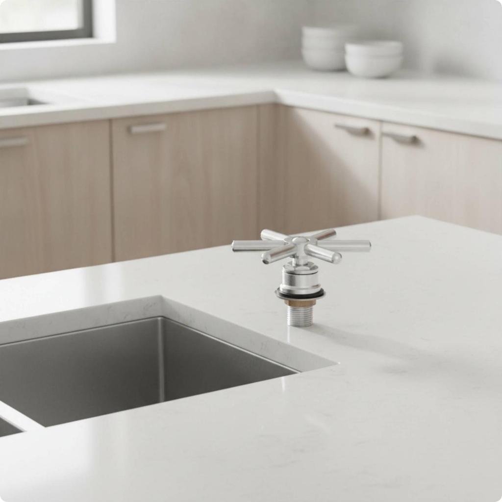 Sink Cup Rinser | High-Pressure, with six-spoke Spray Head, Quick,