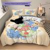 3pcs bedding set K-Pop Demon Hunters Cat Includes 1 Comforter + 2 Pillowcases, Without Pillow Inserts, Soft Comfortable,a0909215