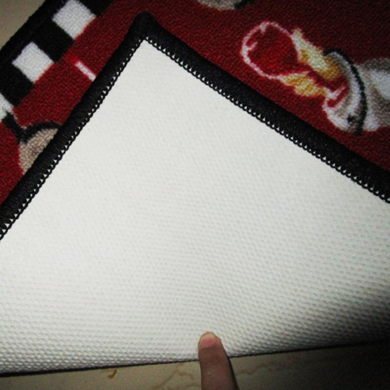 Red Absorbent Two-Piece Chef Kitchen Floor Mat - Machine Washable Carpet