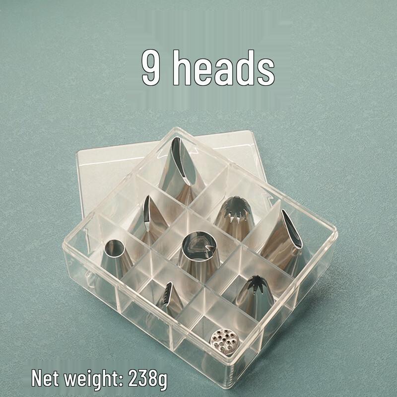 Zhishi 9-Piece Large Cake Decorating Tip Set