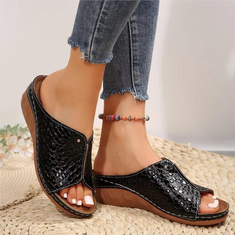 Sandals Women Shoes Summer Platform Heels Shoes Woman Slip On Shoes Wedge Women's Sandals Soft Woman Slippers Footwear Female