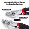 Adjustable Miter Cutter 45-135° – Multi-Angle Scissors for Plastic PVC Molding, Trim, and Wall Panels, Precision Cutting Tool