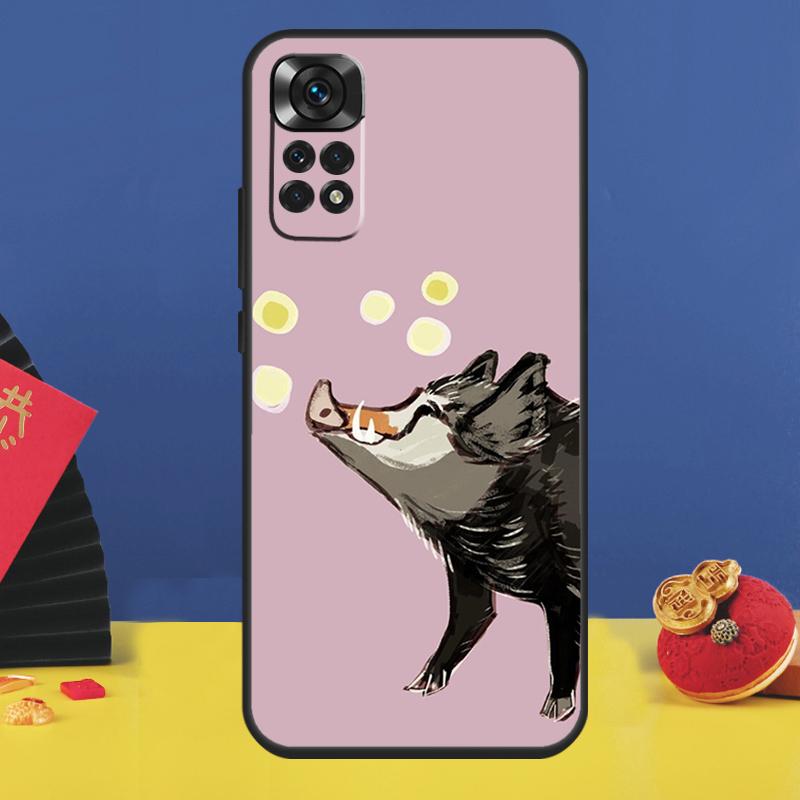 Kawaii Pig Case For Xiaomi Redmi Note 14 Pro 12 11 10 13 15 Pro Plus Redmi 15C 13C 10C 12C 14C 15 Cover