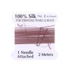 2# 0.45Mm 10Szt./Worek Ręcznie Robiony 100% Naturalny Jedwabny Sznurek Lina Z Nawlekaną Jedwabną Nicią Igła Końcówka Jedwab Do Tworzenia Biżuterii DIY