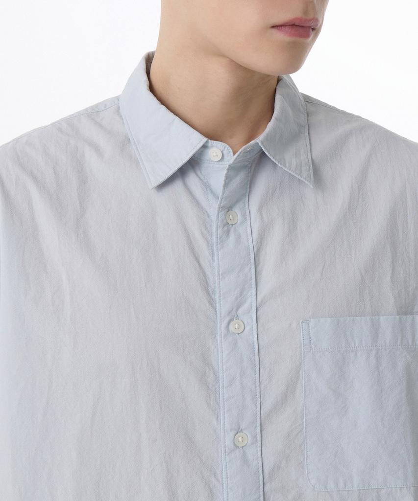 MUSINSA STANDARD Relaxed Micro Seersucker Shirt [Sky Blue]