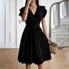 Women's Dress Summer Temperament Elegant V-neck Midi Dress