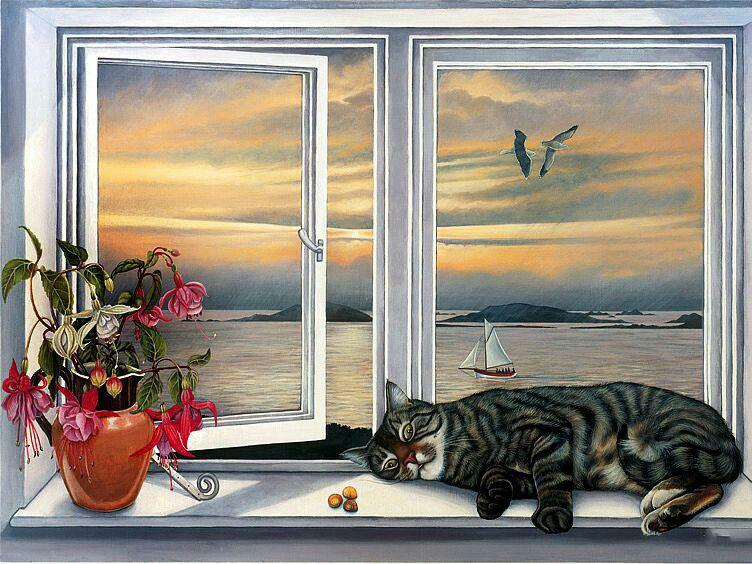 Diamond Mosaic Cat Full Drill Square Diamond Painting Animal Cross Stitch Embroidery Window Picture Rhinestones Wall Art
