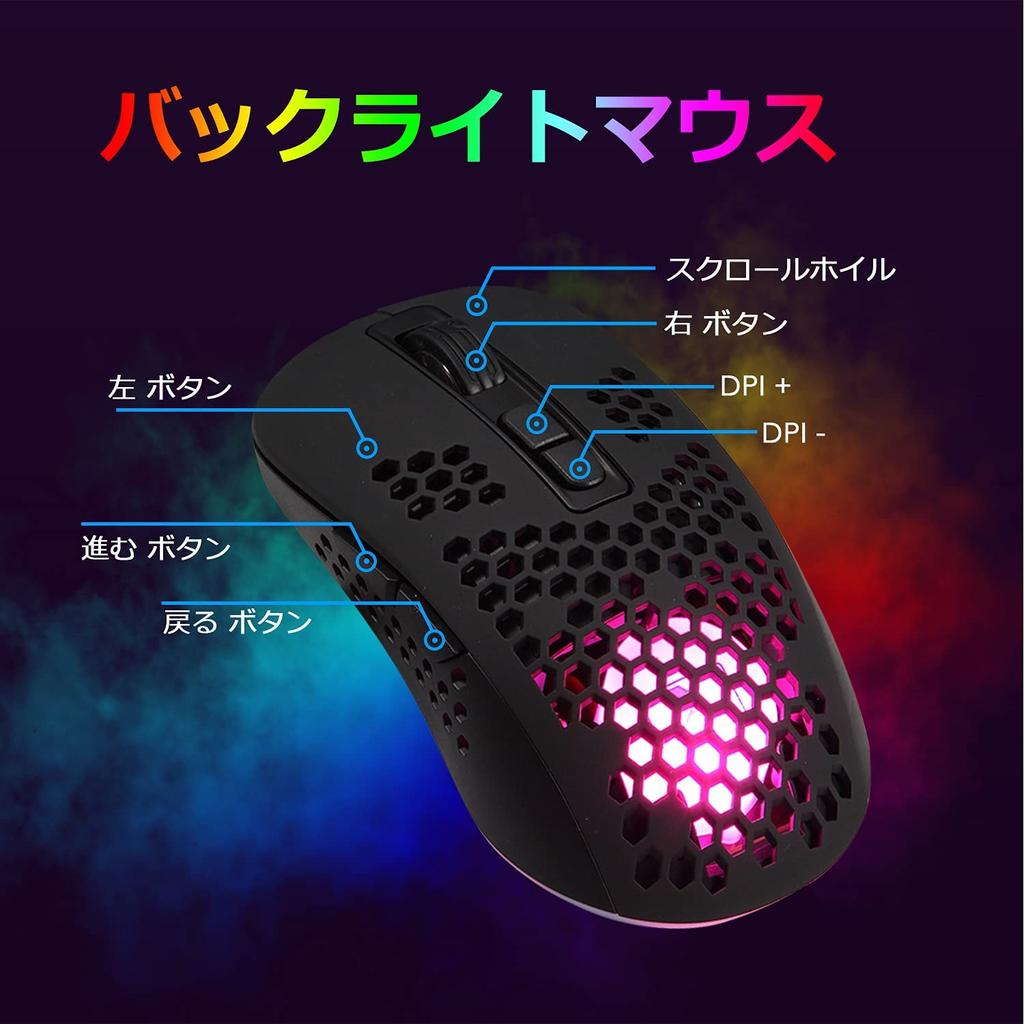 Wired Gaming Keyboard and Mouse, 61 Keys, Compact, 60% Layout, 11 LED Backlight, 2400 DPI, Mouse Pad Included, OfficeGaming Use, English Layout,