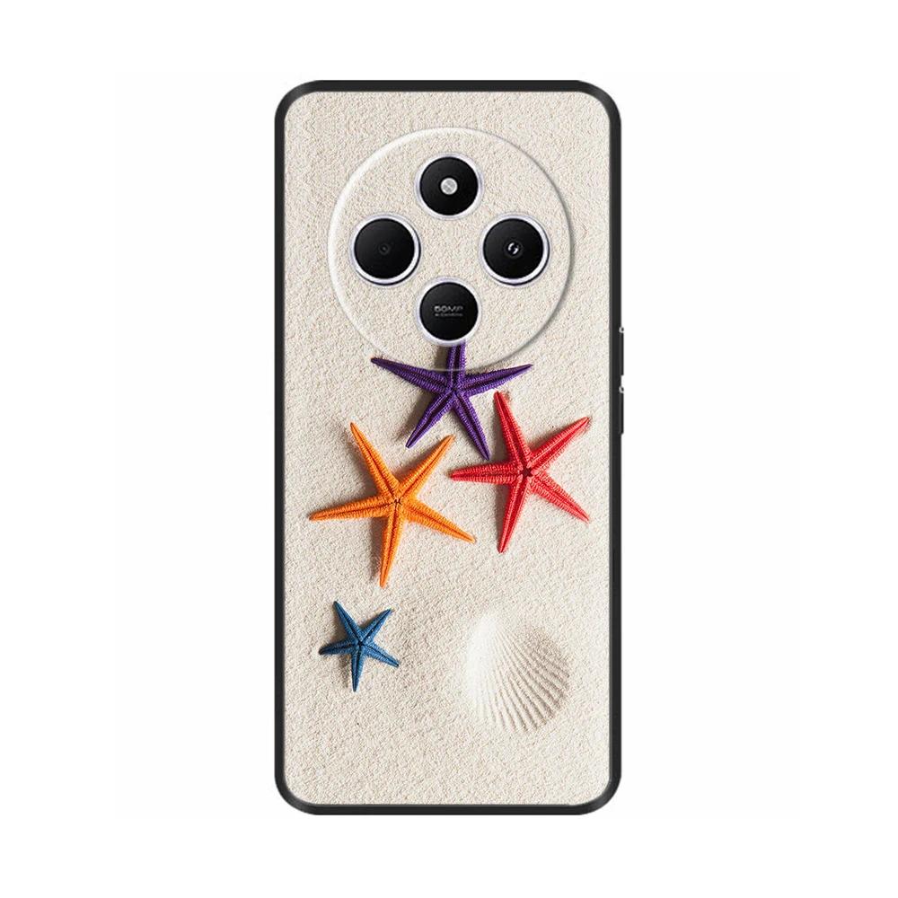 Shockproof Funda For Xiaomi Redmi A4 5G Case 6.88" Soft TPU Silicone Phone Cover For RedmiA4 2024 A 4 Capas Printed Heart Flower