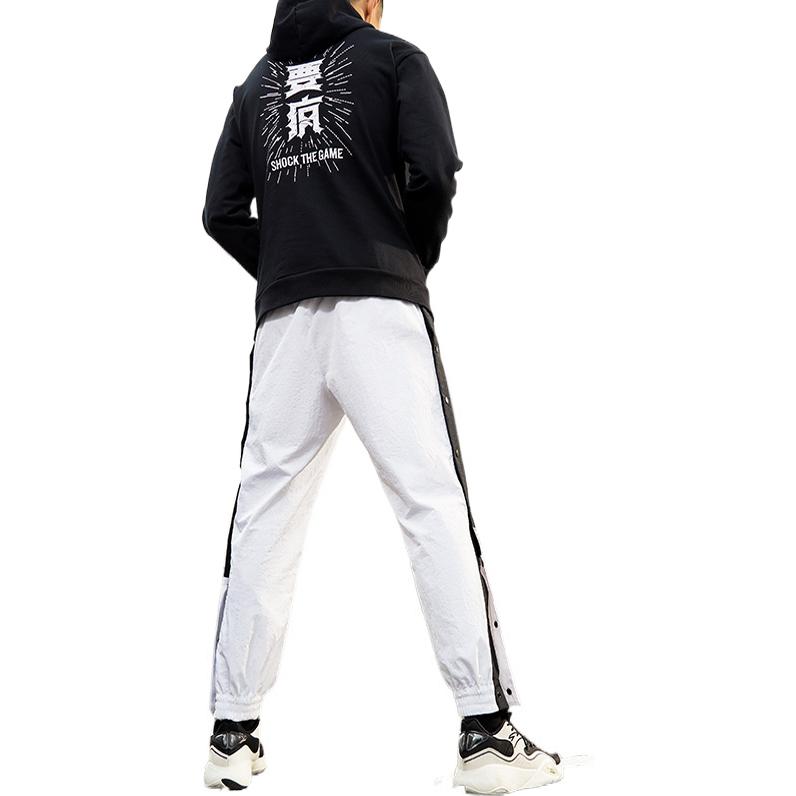 Anta SS22 Basketball Series Contrast Buttoned Sports Long Pants Unisex Bottoms White 152131528R-2