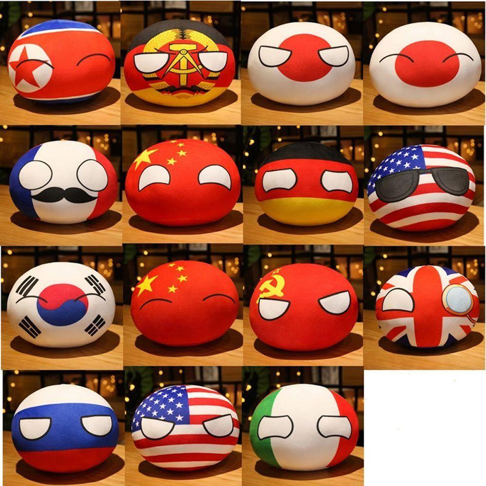 Ball Toy Gift USSR Country Ball Plush Pendant Polandball Plush Keyring Keychain Country Ball Toy