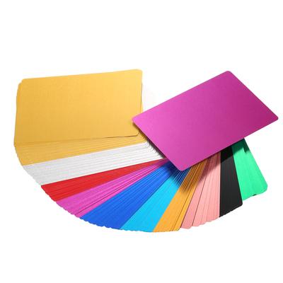 Multicolor Aluminum Business Cards Blanks Laser Engraving Metal Tags Materials for CNC Engraver for