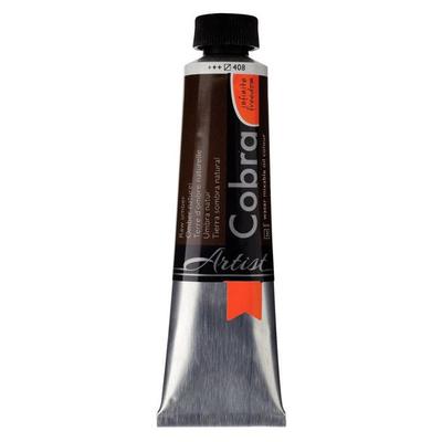 Oil Paint - Cobra - Raw Umber - 40ml Tube - Watermixable - Brown Color
