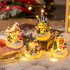 Miniature Gingerbreads House Shatterproof Resin Christmas Village Accessory For Kids Family Holiday Decoration