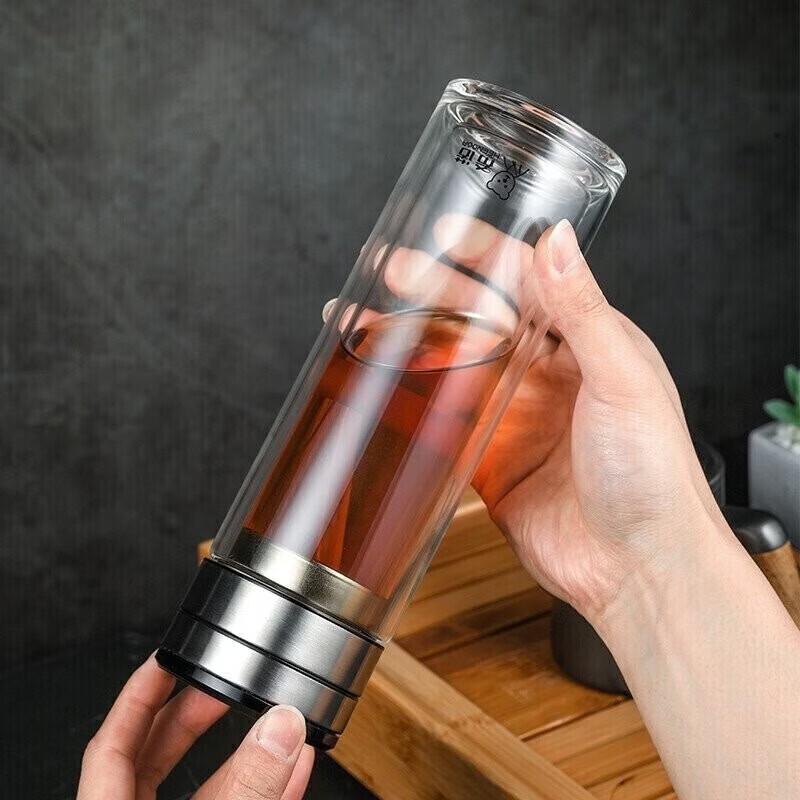 Heenoor XN-7100 Double-Layer Tea Separation Glass Cup