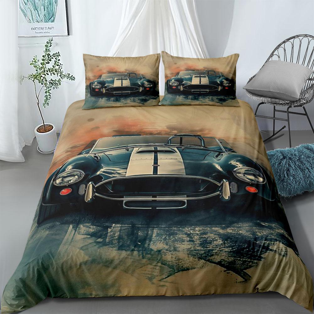 Car Customized Duvet Cover Set King Queen Double Full Twin Single Size Duvet Cover Pillow Case Bed Linen Set