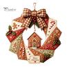 Progetti Creativi Fai da Te per la Casa Ghirlanda Patchwork Kit Artigianale, Modelli Stagionali da Cucito Natalizio, Kit Trapuntatura Fatti a Mano per Adulti Stile Rustico