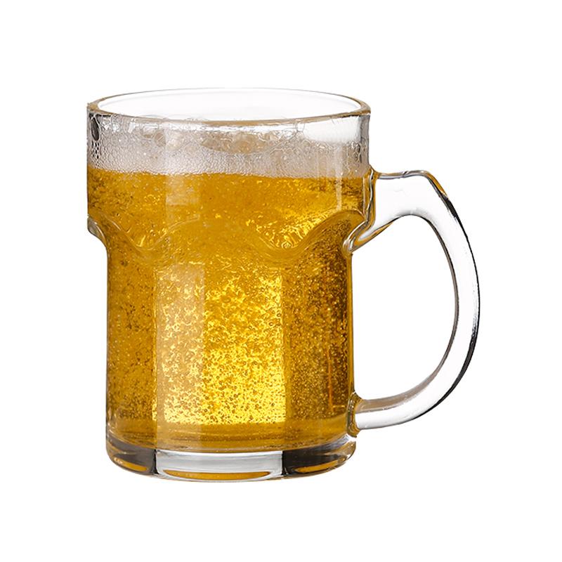 HeY LiLac 500ML Beer Mug Durable Drinking Glass with Handle Clear Dimpled Glass Beer Stein Glass Coffee Mug Drinkware JT547 500ML чистый