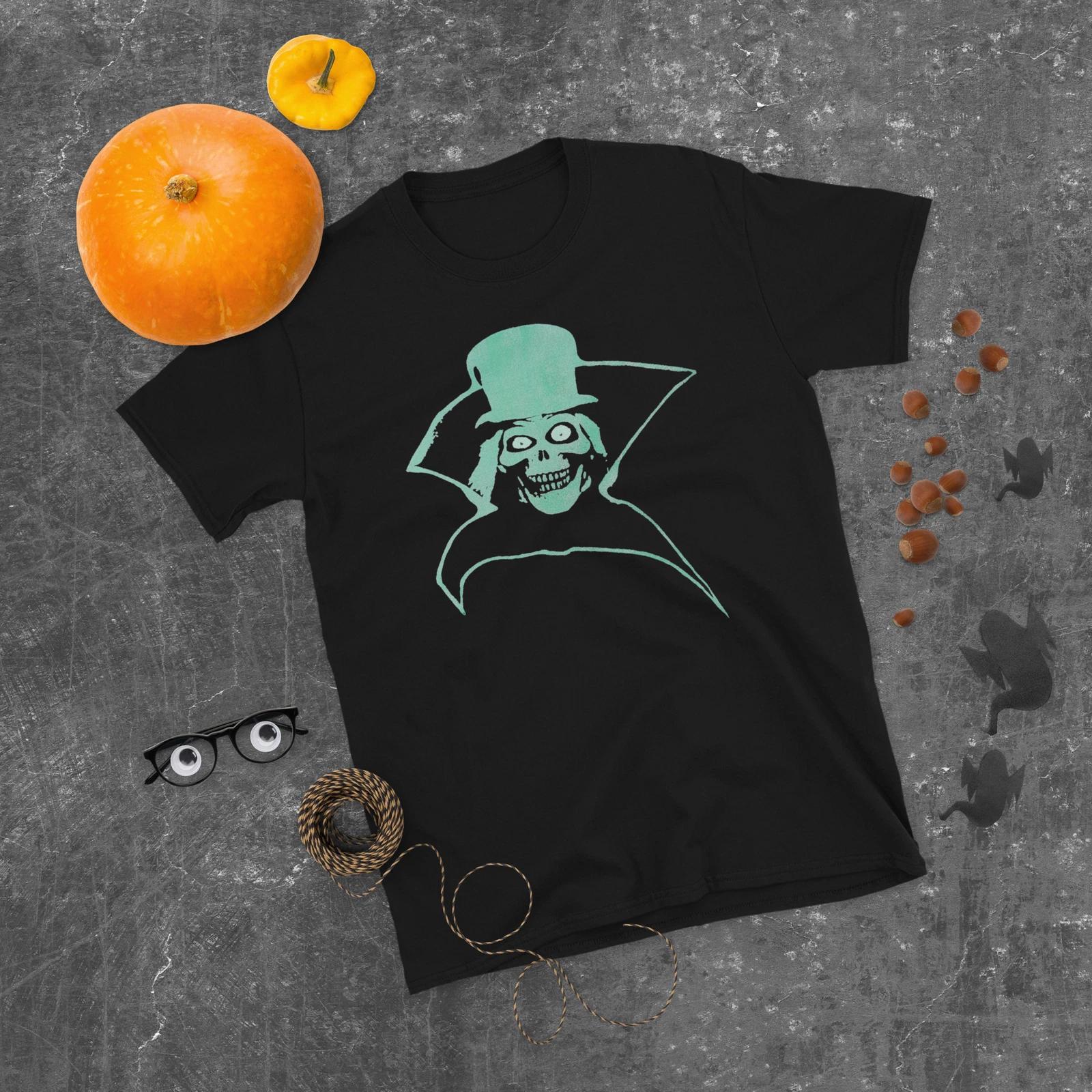 GRIM GRINNING HAT BOX GHOST - T-Shirt Vintage Disneyana Haunted Mansion C@@L! XXL